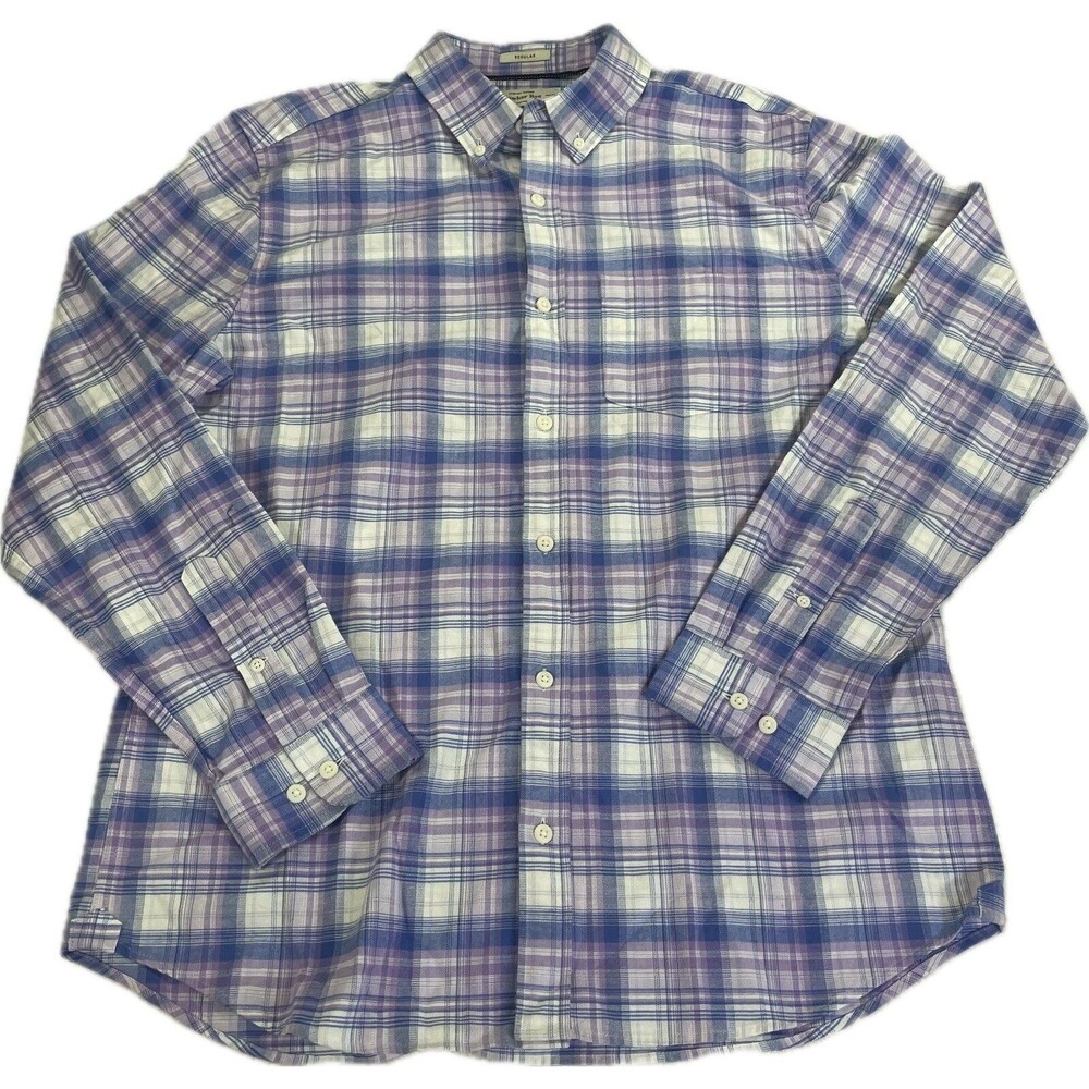 Hawker Rye Men's Size Medium Tall Cotton Casual Button Up Shirt Mens